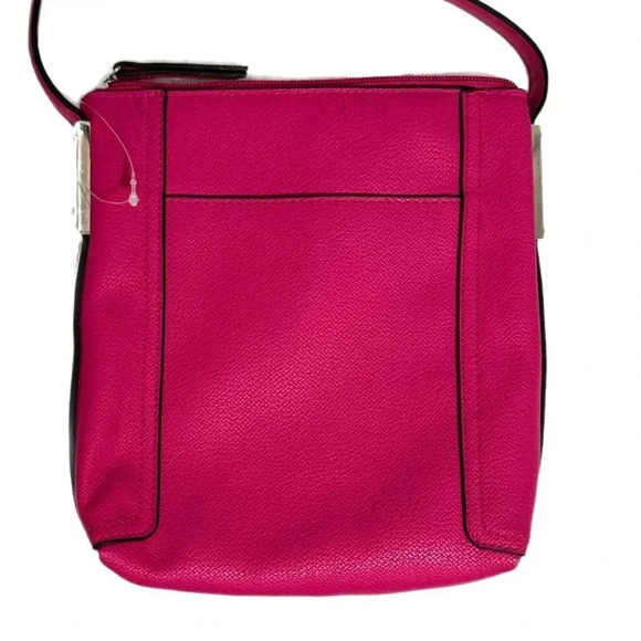JONES NEW YORK SIGNATURE Pink Bag Crossbody Purse Adjustable Strap Vegan Leather - Picture 3 of 11